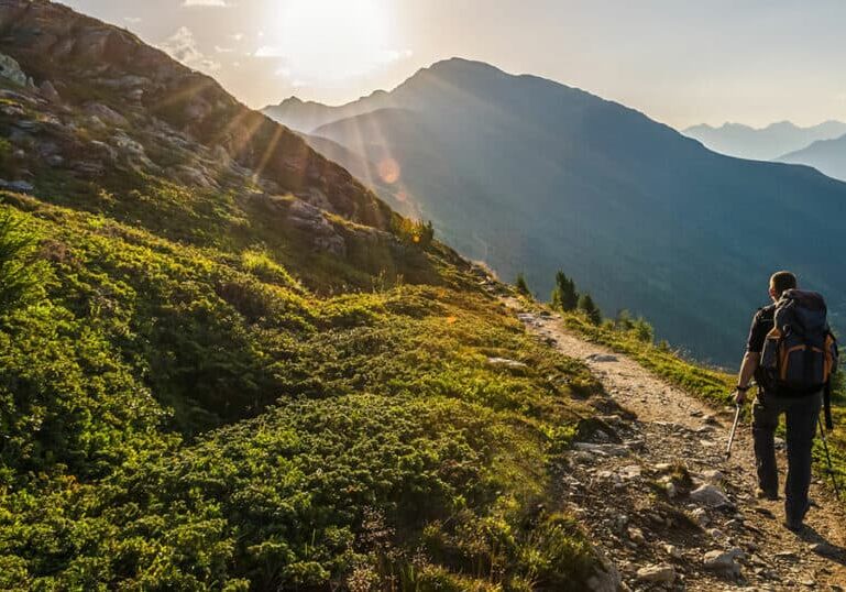 Hiking safety with kenai gun holster